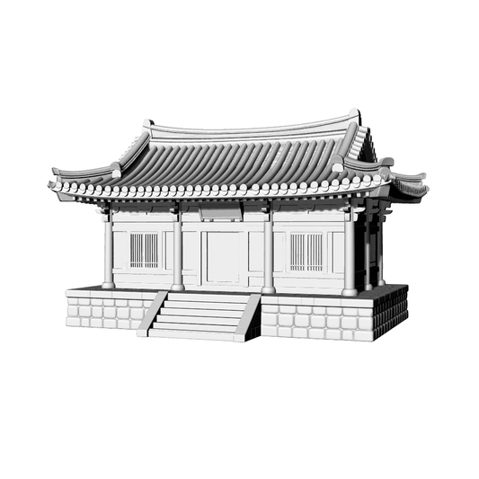 MRY-SFW LYTB740A Miniature Scene Building Model Chinese Ming And Qing Style Single Story Hip And Gable Roof Architecture Model Ancient Style Desktop Ornament 3D Printing Model