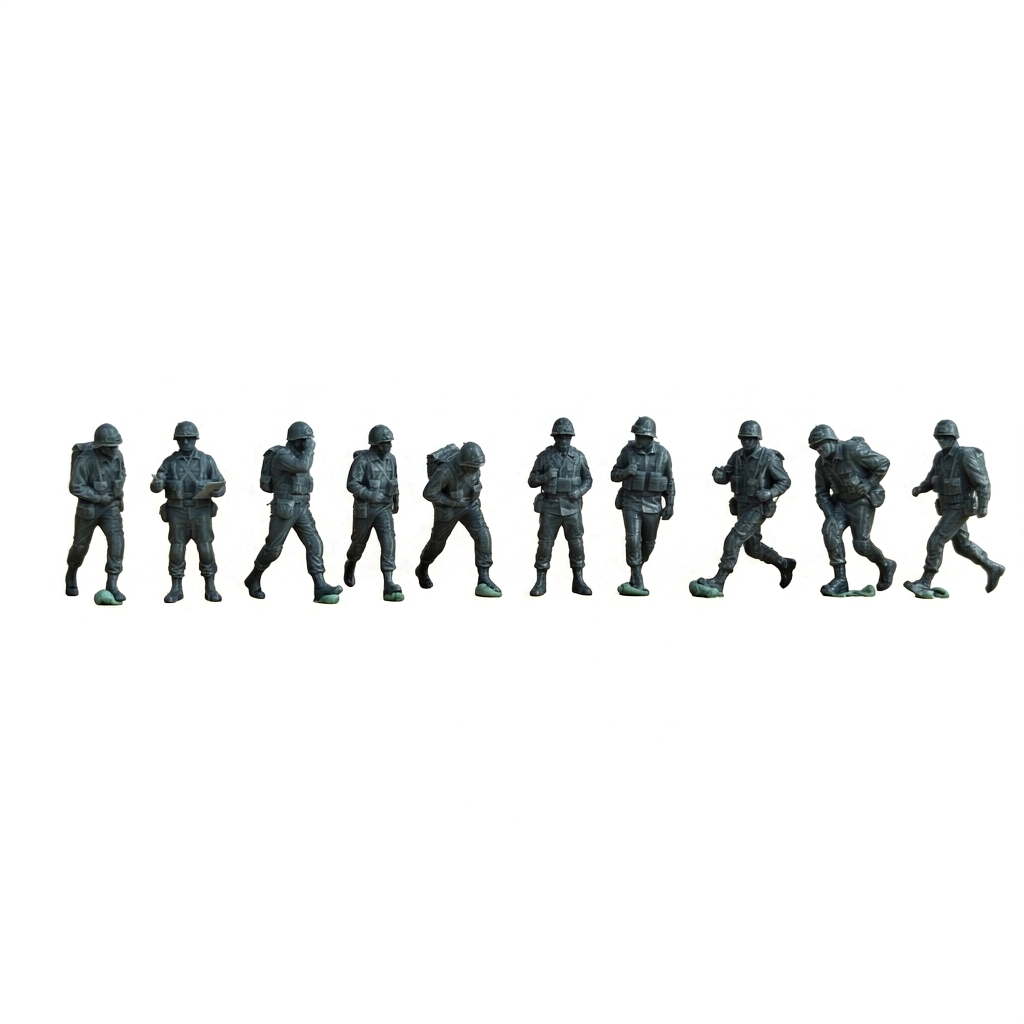 WWII Soldiers Action Figures Set of 12 Resin MRY-SFW LYTD046