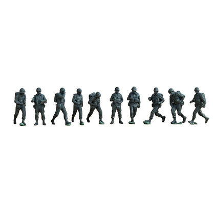 WWII Soldiers Action Figures Set of 12 Resin MRY-SFW LYTD046