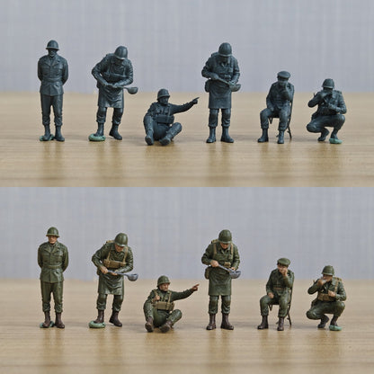WWII German Soldiers Figures Set of 6 Resin MRY-SFW LYTD047