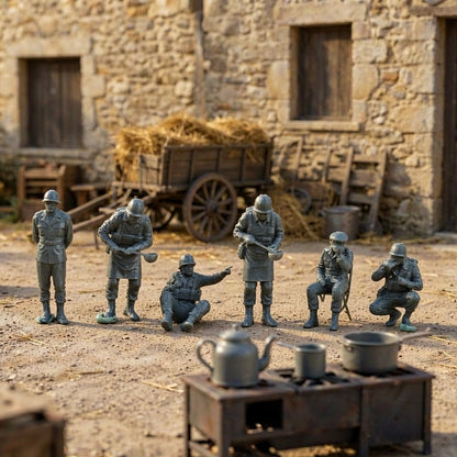 WWII German Soldiers Figures Set of 6 Resin MRY-SFW LYTD047