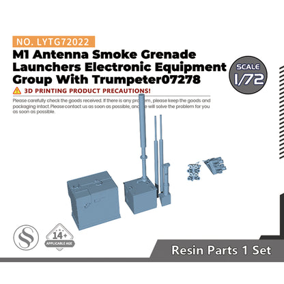 Yao's Studio LYTG022 1/35(48,72,144) Model Upgrade Parts US M1 Tank Antenna Smoke Grenade Launchers Electronic Equipment Group