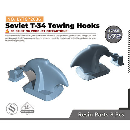 Yao's Studio LYTG036 Model Upgrade Parts Soviet T-34 Towing Hooks