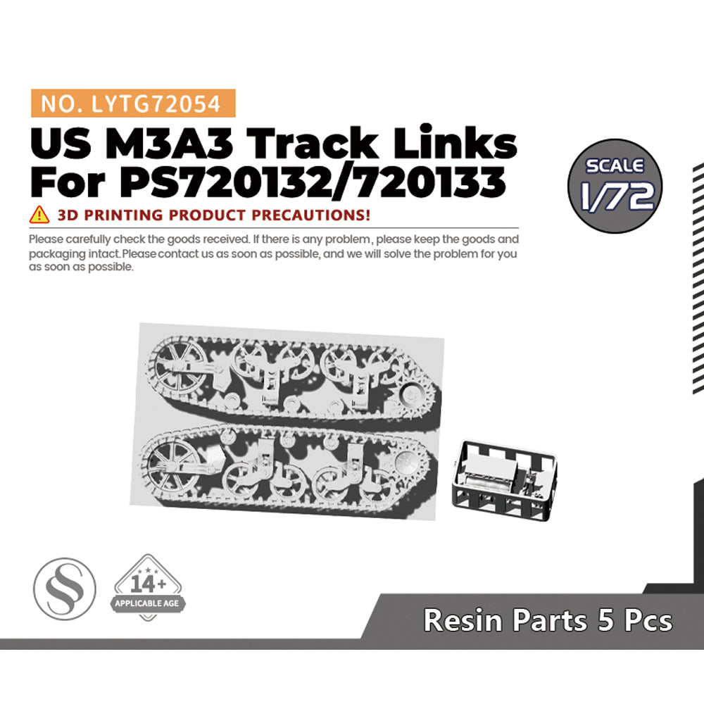 Yao's Studio LYTG054 1/35(48,72,144) Model Upgrade Parts US M3A3 Stuart Track Links