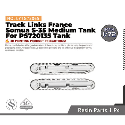 Yao's Studio LYTG065 1/35(48,72,144) Model Upgrade Parts France Somua S-35 Medium Tank Track Links