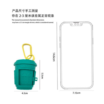 LYTP017B Magnetic Cat Paw Coffee Cup Keychain 3D Printed Cat Paw Coffee Cup Keychain ¨C Creative Magnetic Pendant for Car Keys and Bag Charms, a Handy Little Accessory