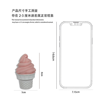 LYTP018M Ice Cream Key Ring 3D Printing Creative New Model Can Light Up Ice Cream Keychain Personalized Keychain Pendant