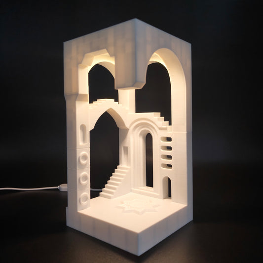 SSMODEL LYTPM006B 1/M Optical Illusion Geometric Night Light, Bedside Lamp, USB-powered Optical Illusion Geometric Night Light