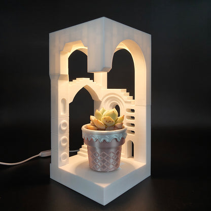 SSMODEL LYTPM006B 1/M Optical Illusion Geometric Night Light, Bedside Lamp, USB-powered Optical Illusion Geometric Night Light