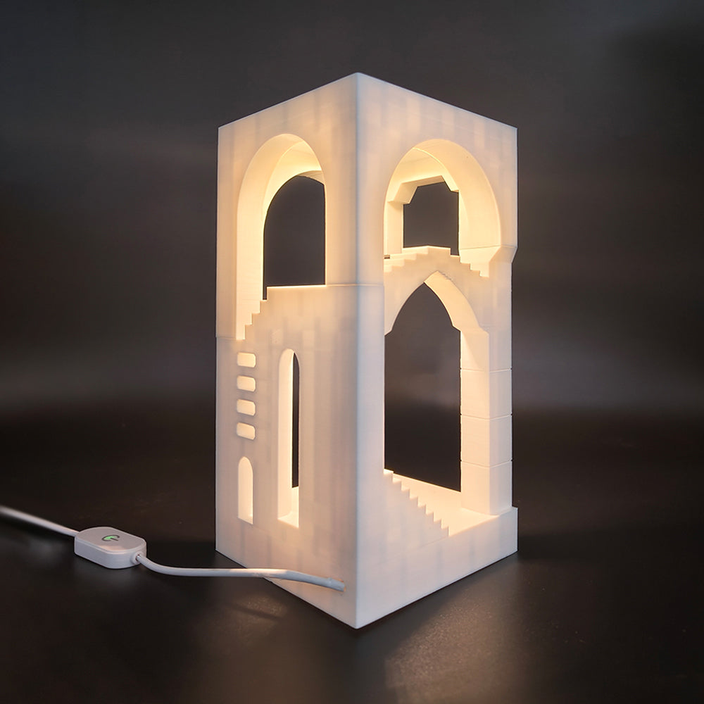 SSMODEL LYTPM006B 1/M Optical Illusion Geometric Night Light, Bedside Lamp, USB-powered Optical Illusion Geometric Night Light