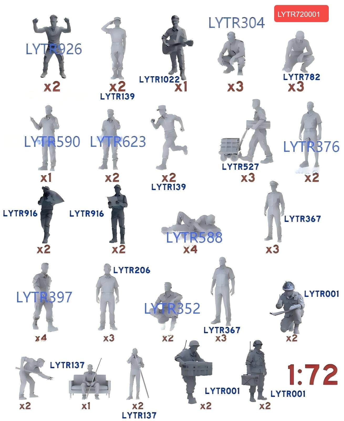 MRY-SFW LYTR720001 1/72   55pcs