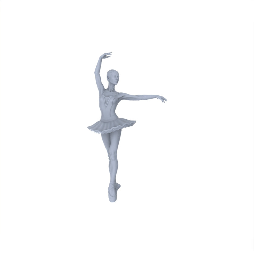 Yao's Studio LYTR152 Ballet Dancer Resin Miniature Model 4-Figure Set, Unpainted Ballerina Figures, DIY Painting Dance Scene Decoration Miniatures Diorama Resin Figures