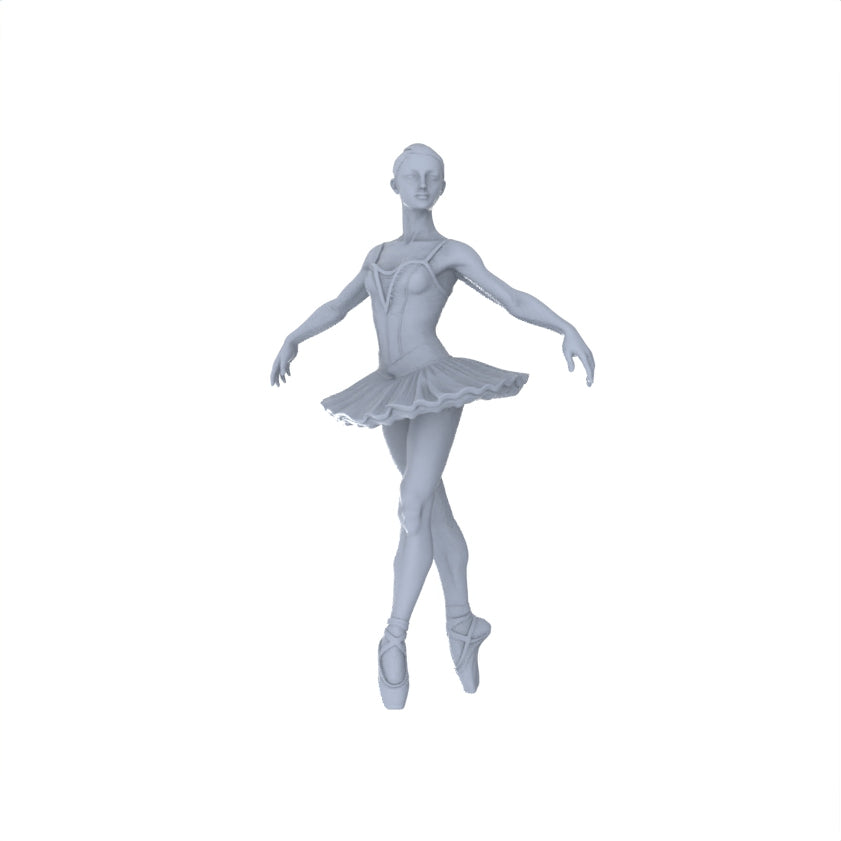 Yao's Studio LYTR152 Ballet Dancer Resin Miniature Model 4-Figure Set, Unpainted Ballerina Figures, DIY Painting Dance Scene Decoration Miniatures Diorama Resin Figures