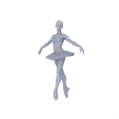 Yao's Studio LYTR152 Ballet Dancer Resin Miniature Model 4-Figure Set, Unpainted Ballerina Figures, DIY Painting Dance Scene Decoration Miniatures Diorama Resin Figures