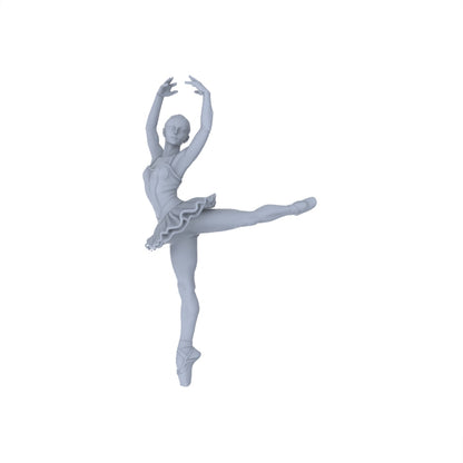 Yao's Studio LYTR152 Ballet Dancer Resin Miniature Model 4-Figure Set, Unpainted Ballerina Figures, DIY Painting Dance Scene Decoration Miniatures Diorama Resin Figures