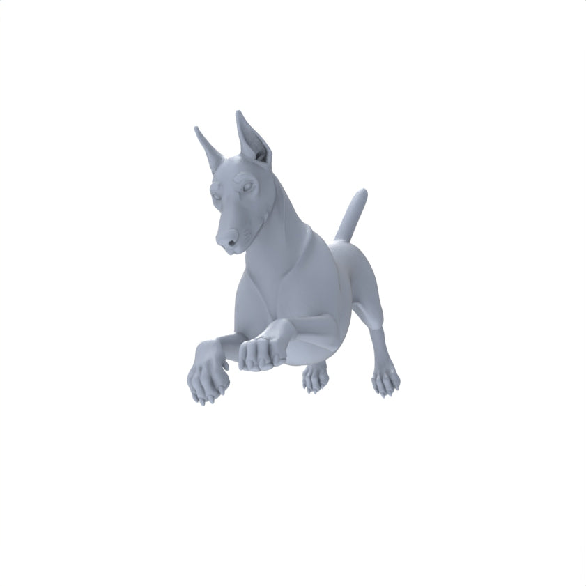 Yao's Studio LYTR154 Doberman Pinscher Resin Miniature Model 3-Figure Set, Unpainted Pet Dog Figures, DIY Painting Scene Decoration Miniatures Diorama Resin Figures