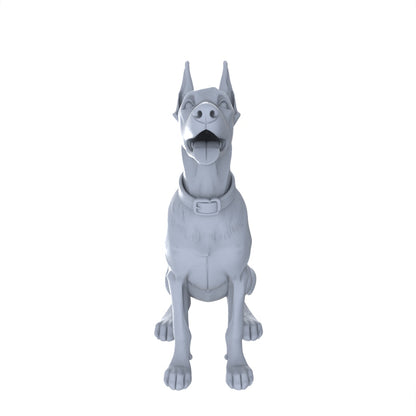 Yao's Studio LYTR154 Doberman Pinscher Resin Miniature Model 3-Figure Set, Unpainted Pet Dog Figures, DIY Painting Scene Decoration Miniatures Diorama Resin Figures