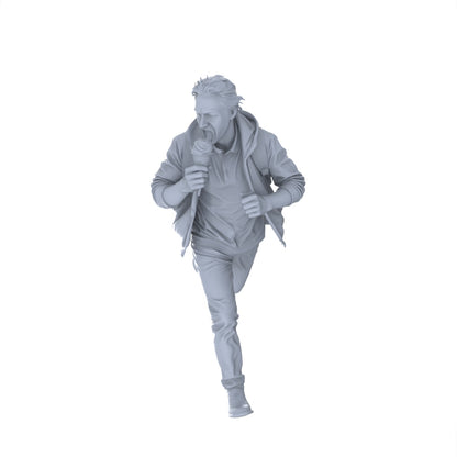 Yao's Studio LYTR155  Elderly Daily Life Resin Miniature Model 4-Figure Set, Unpainted Senior Citizen Figures, DIY Painting Street Scene Decoration Miniatures Diorama Resin Figures