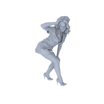 Yao's Studio LYTR156  Nurse-styled Resin Miniature Model 5-Figure Set, Unpainted Young Girl Figures, DIY Painting Scene Decoration Miniatures Diorama Resin Figures