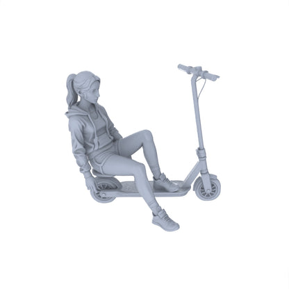 MRY-SFW LYTR157C Modern Trendy Female Single with Scooter 1pc