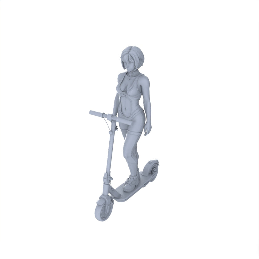 MRY-SFW LYTR157C Modern Trendy Female Single with Scooter 1pc