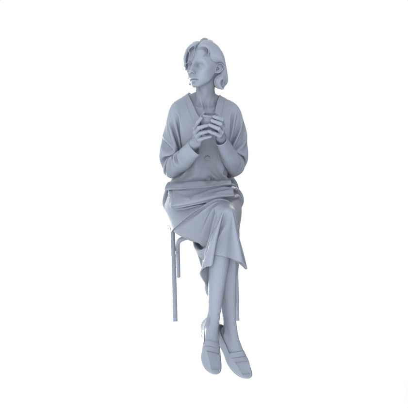 Yao's Studio LYTR159 Mahjong Scene Seated Characters Resin Miniature Model 6-Figure Set, Unpainted Chess And Card Leisure Figures, DIY Painting Scene Decoration Miniatures Diorama Resin Figures