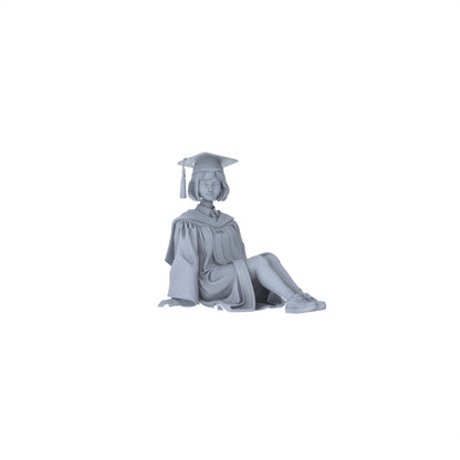 Yao's Studio LYTR166  Nurse-styled Resin Miniature Model 5-Figure Set, Unpainted Young Girl Figures, DIY Painting Scene Decoration Miniatures Diorama Resin Figures