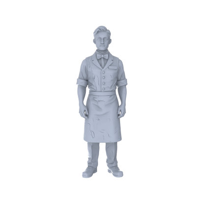 Yao's Studio LYTR253 5-Piece Unpainted Miniature Service People Figurines Perfect for Street Scene & Sand Table Building Miniatures Diorama Resin Figures