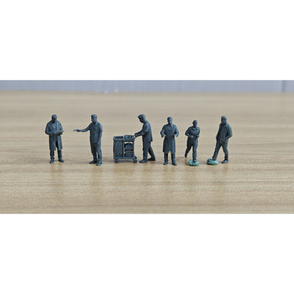 Modern Medical Staff Healthcare Group of 6 Miniature Car Diorama Figures Scene Props Accessories Resin MRY-SFW LYTR522