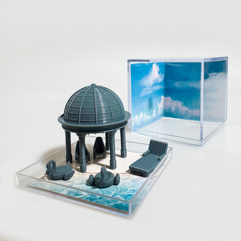 Yao's Studio LYTS048 Miniature Outdoor Leisure, Seaside Beach, Scene Display Box