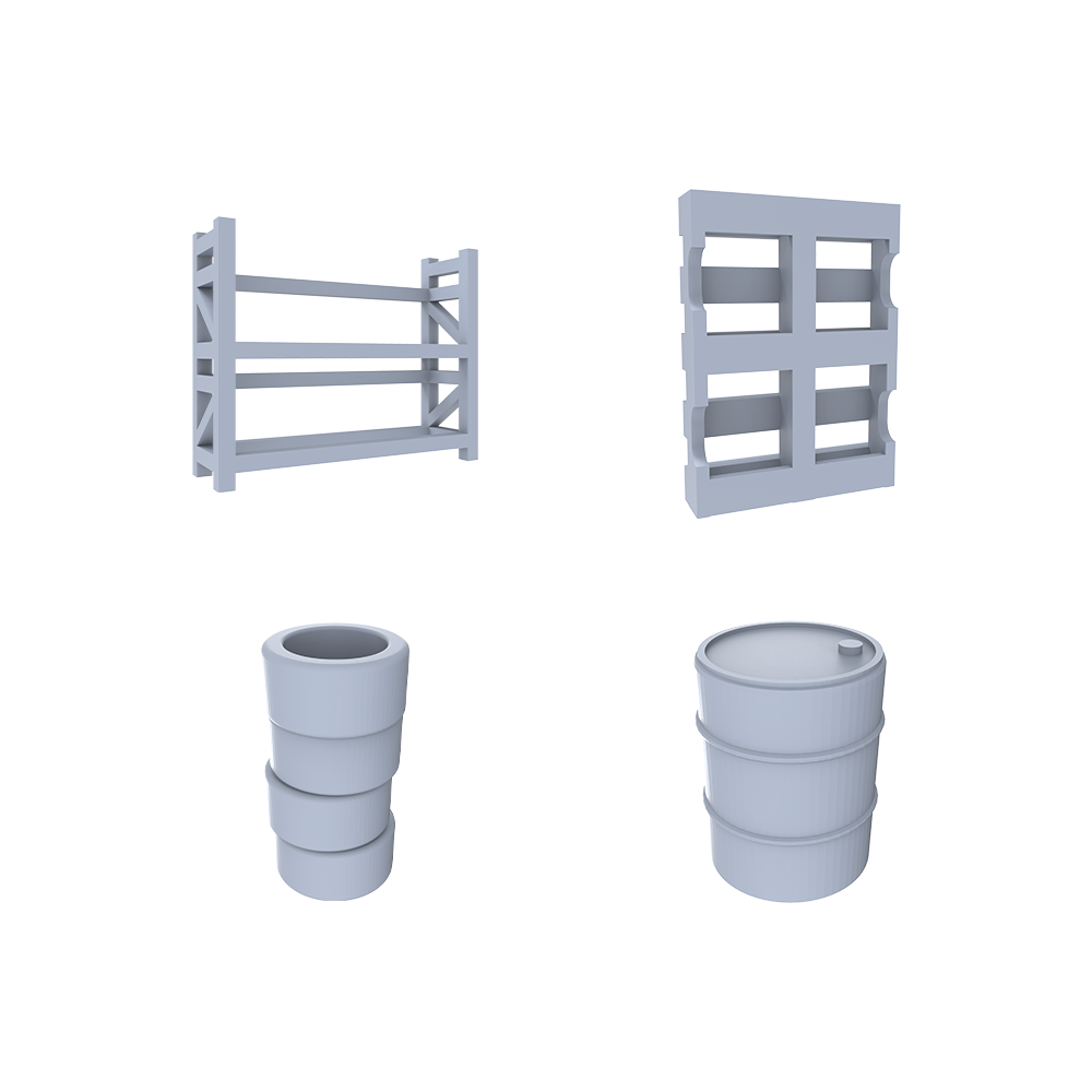 MRY-SFW LYTS203 model car repair shop parts resin white film tire rack stack of tires wooden pallet oil drum handcrafted parts model car parts