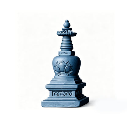 MRY-SFW LYTS508 3D Printed Chinese Tibetan Stupa Set, Unpainted White Resin, Miniature Model Ancient Architecture Garden Diorama Accessories
