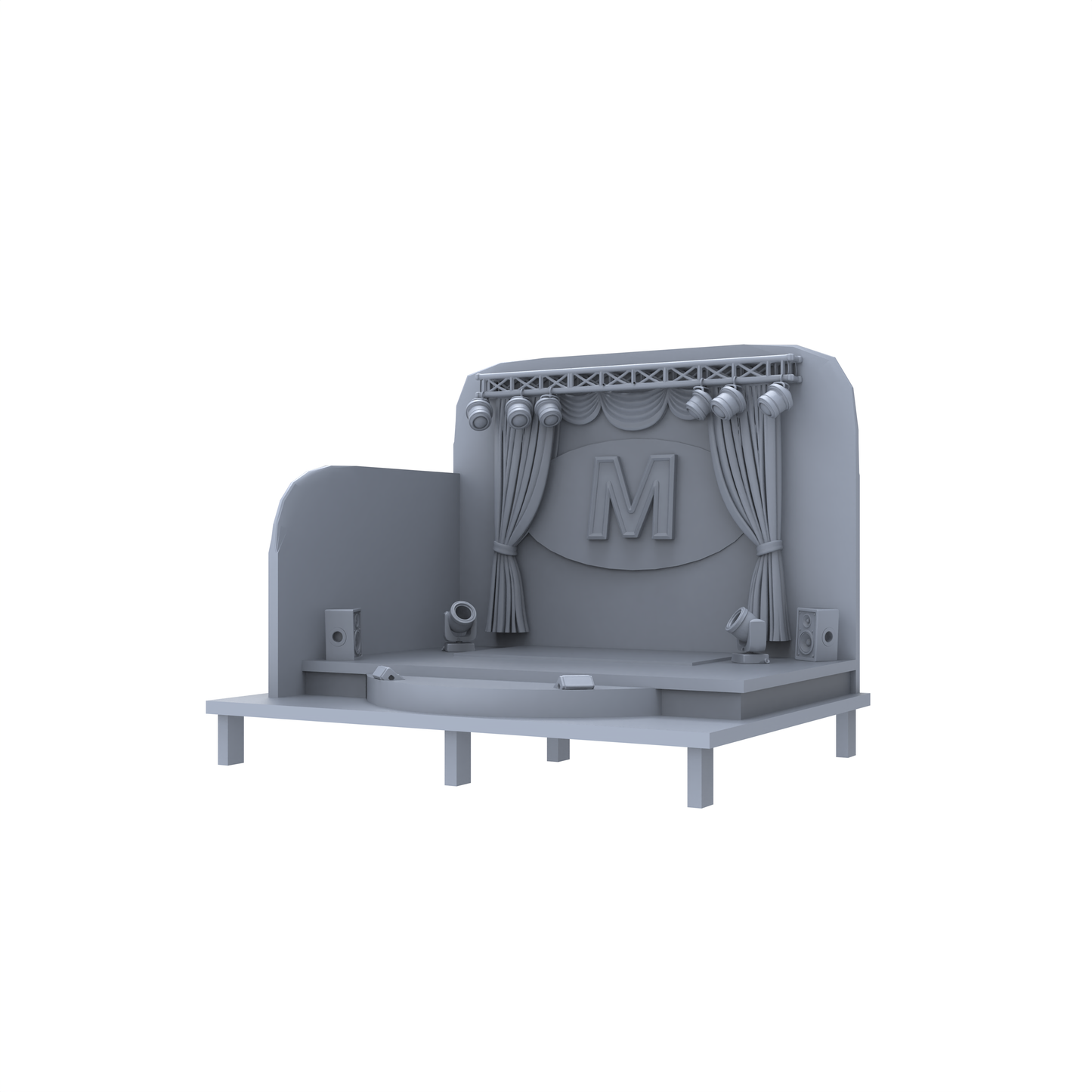 MRY-SFW LYTS191 Mini Stage Model with Lights & Speakers - Micro Scene Decoration Collectible Desktop Ornament