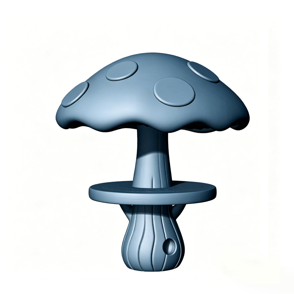 MRY-SFW LYTS518 3D Printed Cartoon Mushroom Table & Stool Set, Unpainted White Resin, Miniature Fairy Tale Garden Diorama Accessories