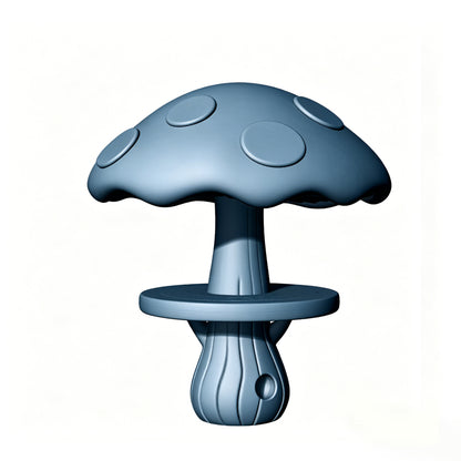 MRY-SFW LYTS518 3D Printed Cartoon Mushroom Table & Stool Set, Unpainted White Resin, Miniature Fairy Tale Garden Diorama Accessories