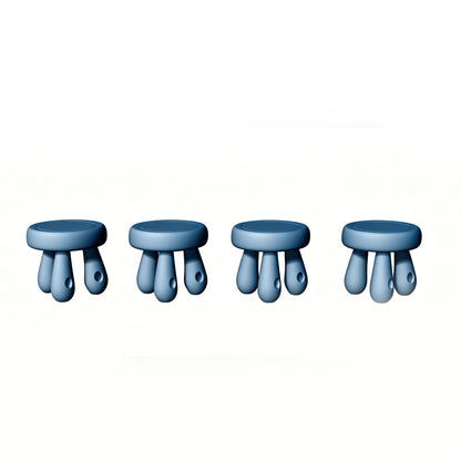 MRY-SFW LYTS518 3D Printed Cartoon Mushroom Table & Stool Set, Unpainted White Resin, Miniature Fairy Tale Garden Diorama Accessories
