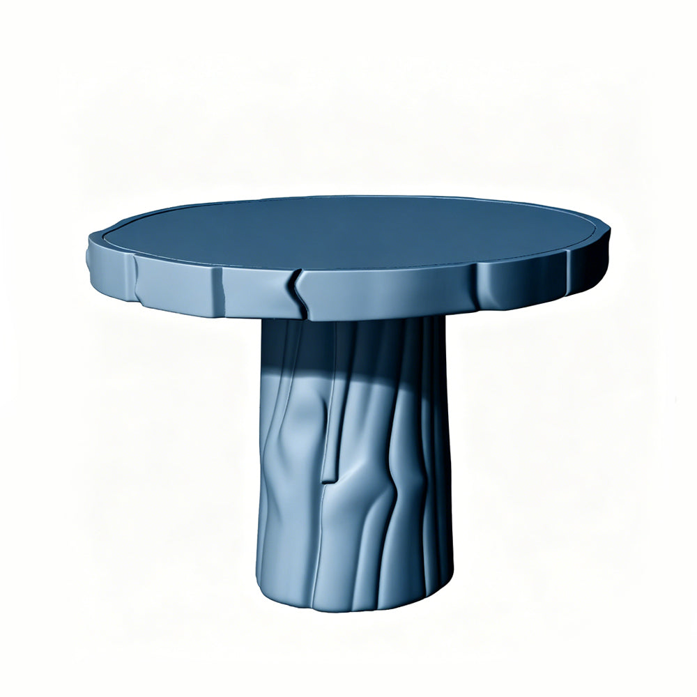 MRY-SFW LYTS520 3D Printed Modern Minimalist Tree Stump Round Table & Stool Set, Unpainted White Resin, Miniature Diorama Scene Accessories