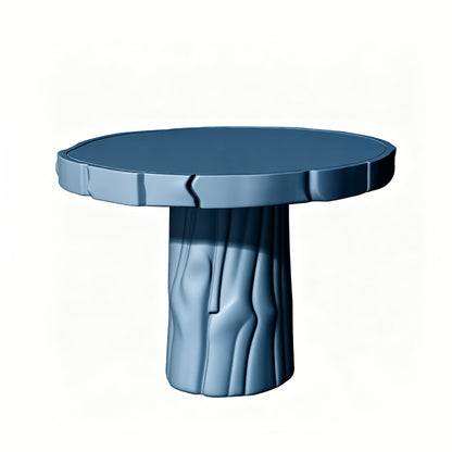 MRY-SFW LYTS520 3D Printed Modern Minimalist Tree Stump Round Table & Stool Set, Unpainted White Resin, Miniature Diorama Scene Accessories