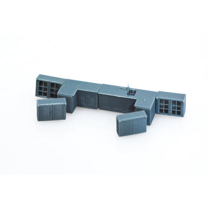 Yao's Studio LYTS001  Miniature Factory Building Military Car Railroad Track Accessory Props Diorama Scenery Kitchen Sink Cabinet Wall Mounted Storage Cabinets set