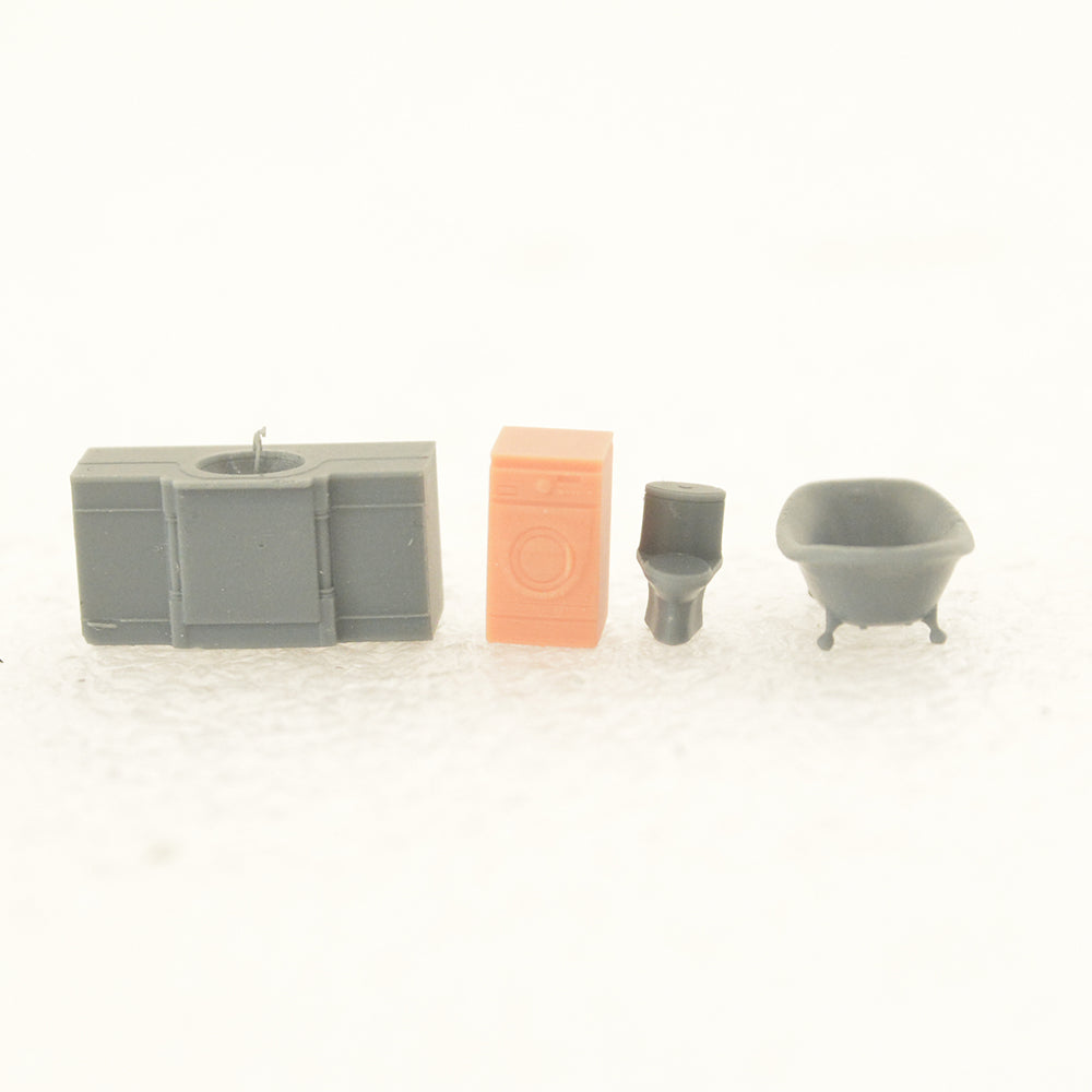 Yao's Studio LYTS005  HO Scale Miniature Factory Building Military Car Railroad Track Accessory Props Diorama Scenery Modern Bathroom Vanity Sink Cabinet Combination Bathroom Furniture