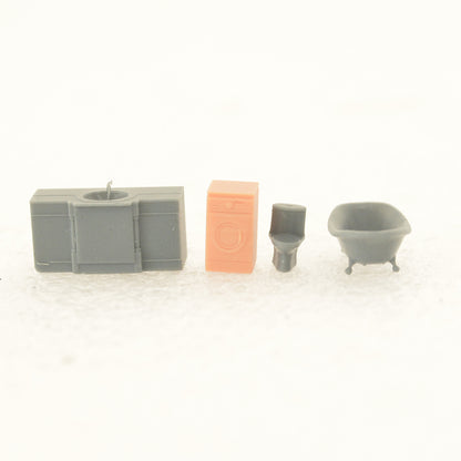 Yao's Studio LYTS005  HO Scale Miniature Factory Building Military Car Railroad Track Accessory Props Diorama Scenery Modern Bathroom Vanity Sink Cabinet Combination Bathroom Furniture