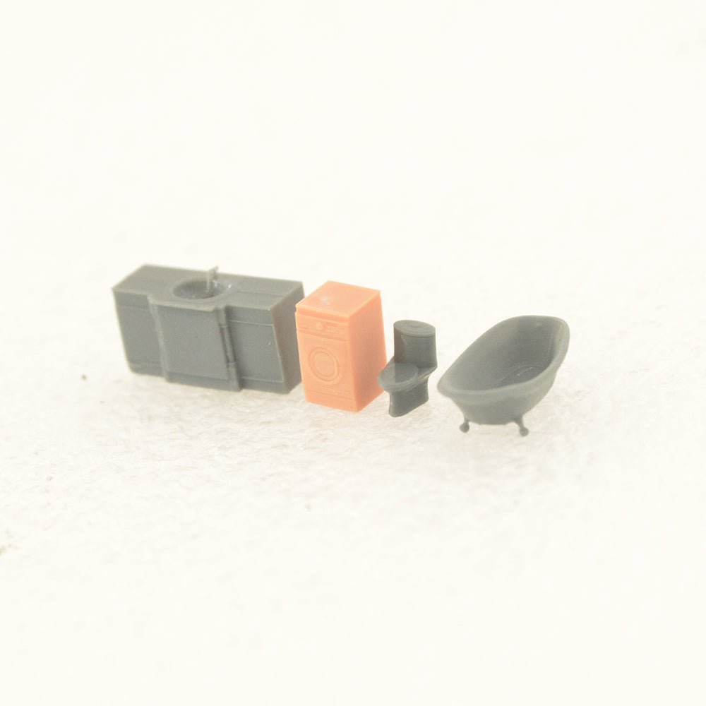 Yao's Studio LYTS005  HO Scale Miniature Factory Building Military Car Railroad Track Accessory Props Diorama Scenery Modern Bathroom Vanity Sink Cabinet Combination Bathroom Furniture