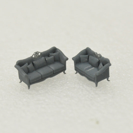 Yao's Studio LYTS011 Miniature Factory Building Military Car Railroad Track Accessory Props Diorama Scenery European Magnificent Style Living Room Sofa Classic French Furniture