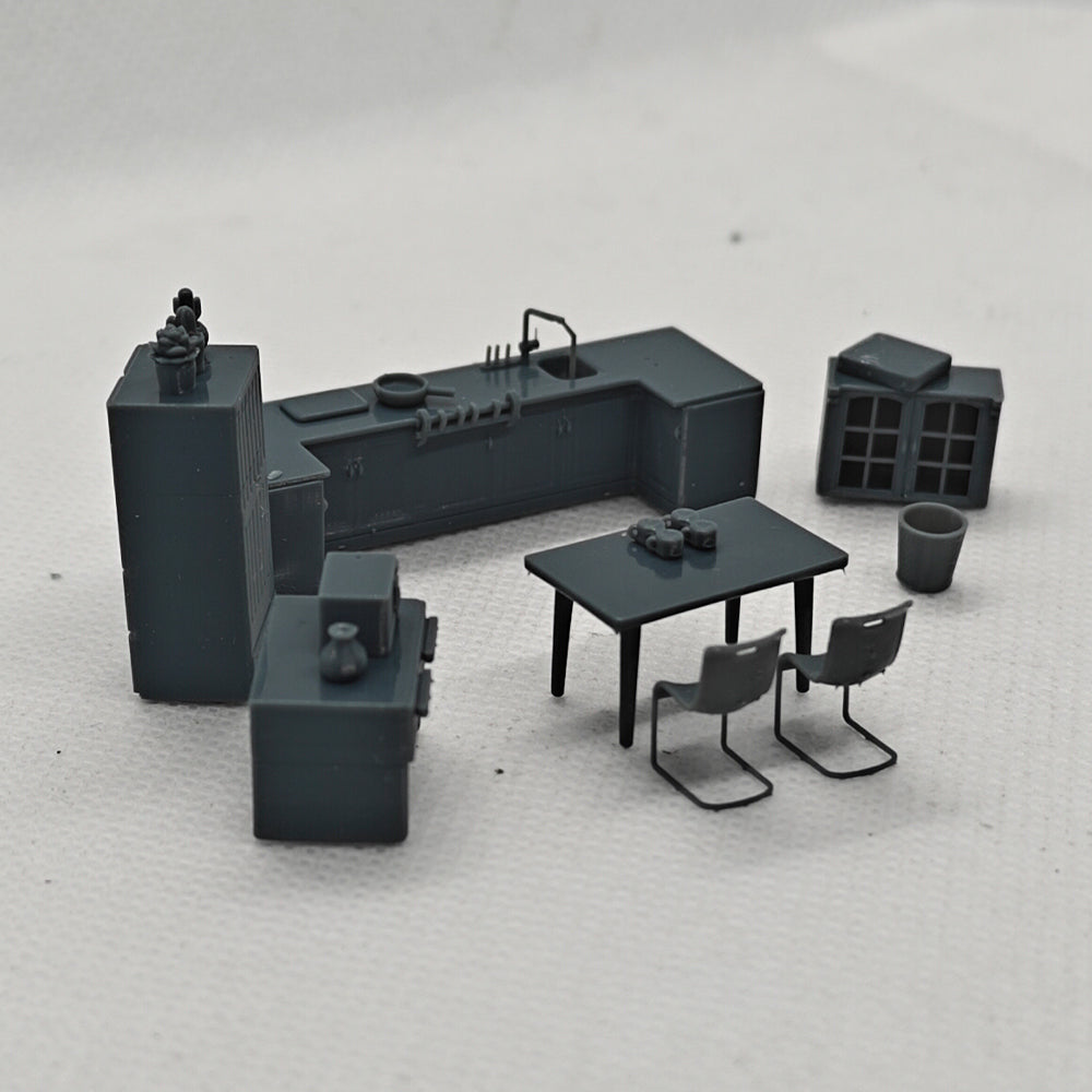 Yao's Studio LYTS012 Miniature Scenes Simulated Kitchen And Dining Table Models Decorative Ornaments And Dollhouses