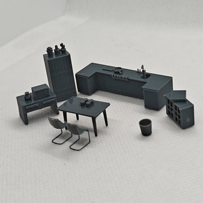 Yao's Studio LYTS012 Miniature Scenes Simulated Kitchen And Dining Table Models Decorative Ornaments And Dollhouses