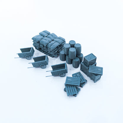 Yao's Studio LYTS015 Model Railway Scenery Warehouse Accessories Set