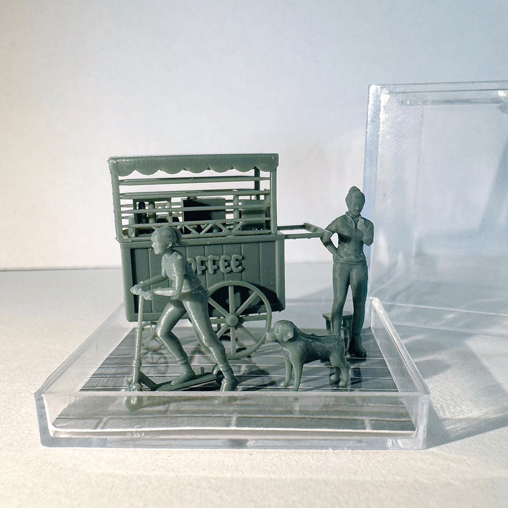 Yao's Studio LYTS016  Miniature Coffee Truck Fair Stall Scene Display Box