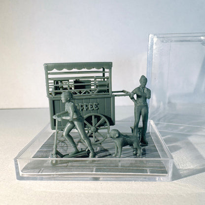 Yao's Studio LYTS016  Miniature Coffee Truck Fair Stall Scene Display Box