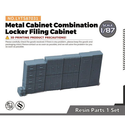 Yao's Studio LYTS031 Miniature Dock factory building Shipyard Display Tower Crane Metal Cabinet Combination Locker Filing Cabinet