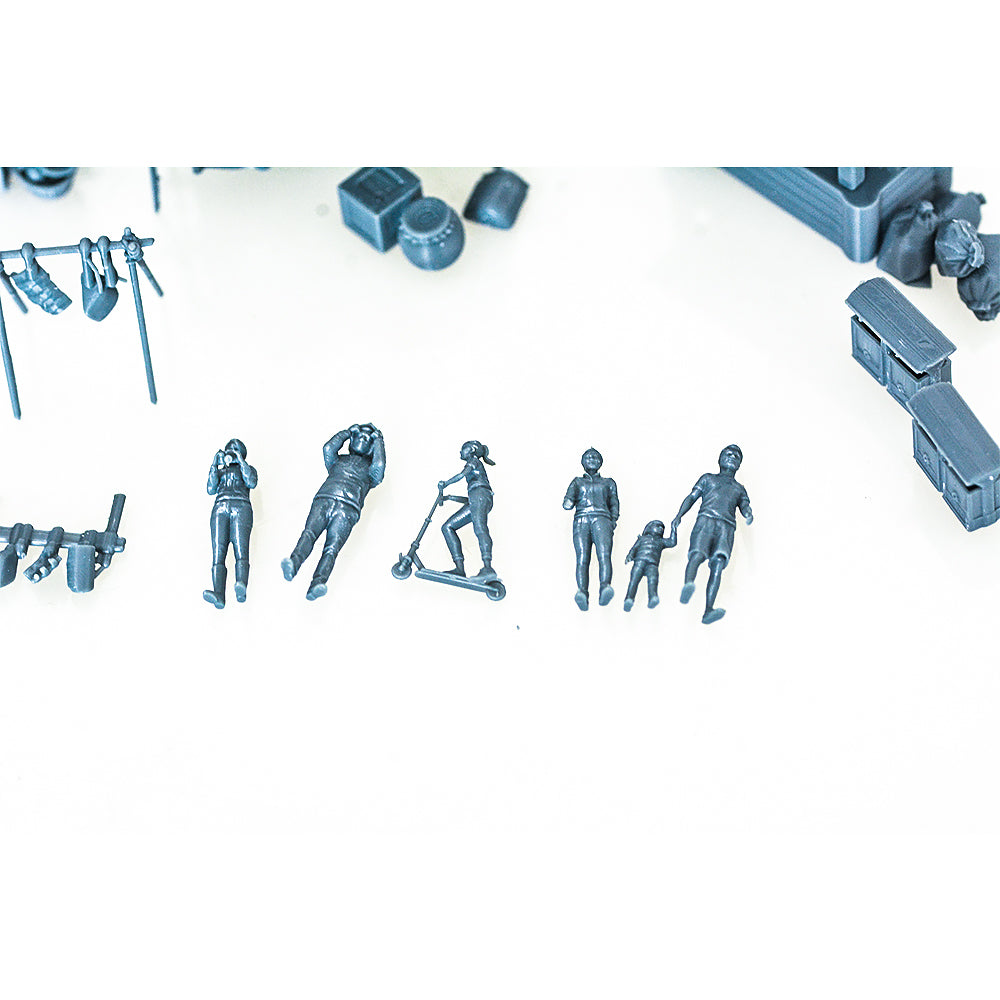 Yao's Studio LYTS037 Farmers' Market Vegetable Stall Fruit Stall Meat Stall